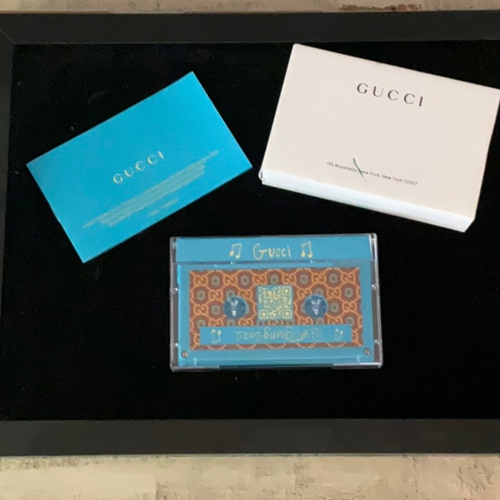 Gucci Blue and Brown Designer Mixtape, USB Keepsake